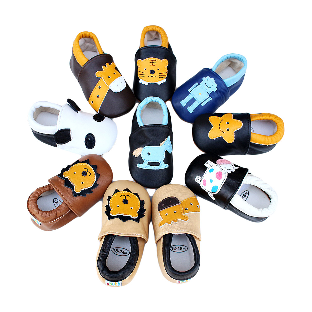 Kids First Education - Zapatos de cuna informales de cuero