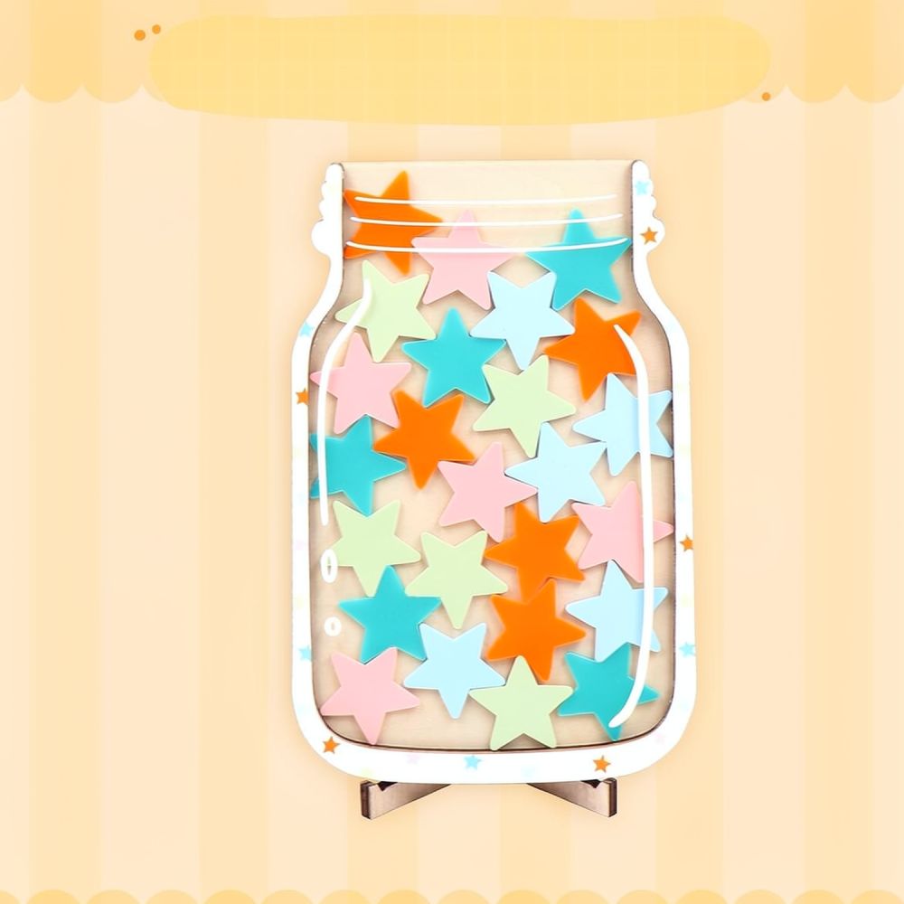 Un adorable tarro de madera co - Kids Education Motivation reseña y precio